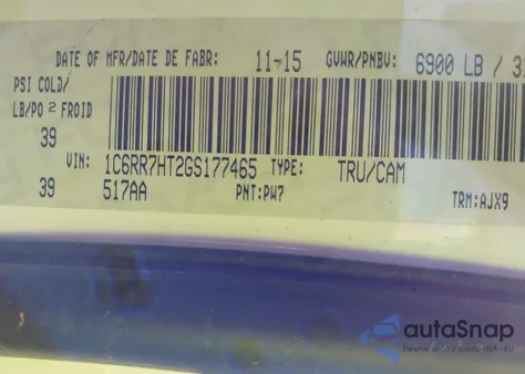 2016 Ram 1500 Sport z USA, uszkodzony, nr VIN 1C6RR7HT2GS177465